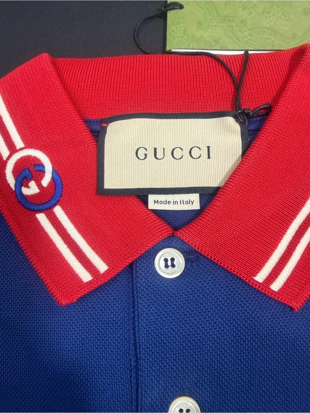 Gucci Cotton piquet polo with interlocking g
